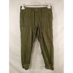 Old Navy Women's Olive Green Jogger Pants 100% Cotton Sz Small
